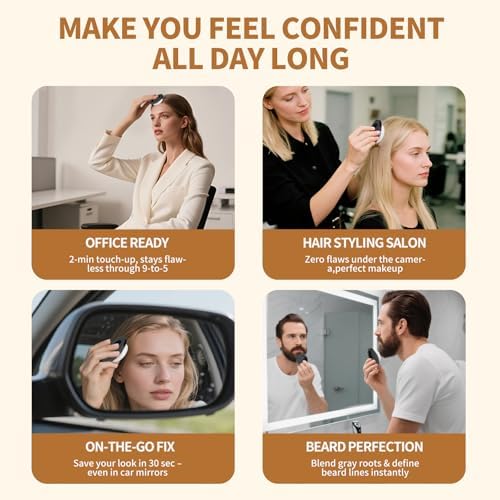 Sevich Hairline Powder, Gray Root Touch Up, Sweatproof, Medium Brown - Image 6