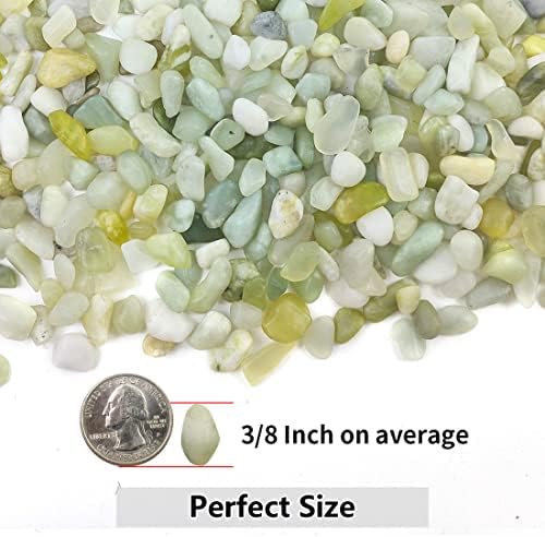 YISZM 2LB Succulent and Cactus Jade Pebbles, 3/8 Inch Polished Stones - Image 4