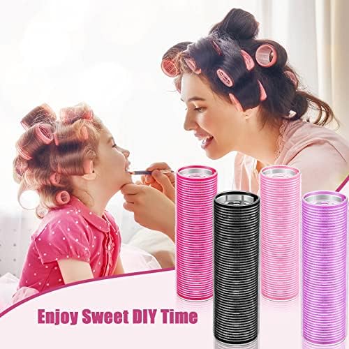 WILLBOND 8 Pcs Long Hair Rollers for Bangs Aluminum Core Curlers Thermal 4.1 x 1.2 Inch Self Grip Roller for Long and Medium Jumbo Hair Women Hairstyle - Image 4
