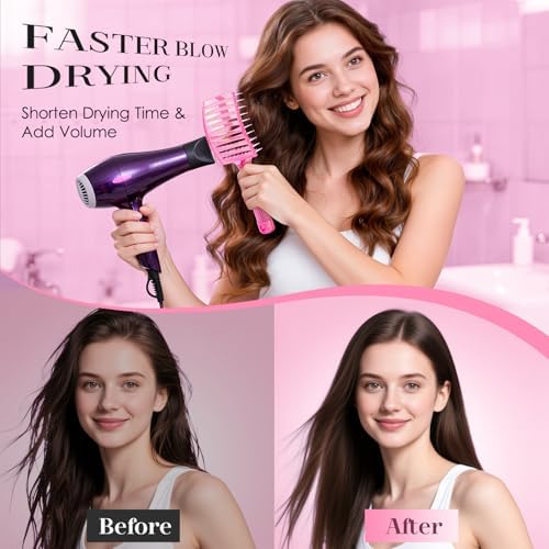 Bsisme Hair Brush Set, Curved Vented Hairbrush for Faster Blow Drying - Image 4