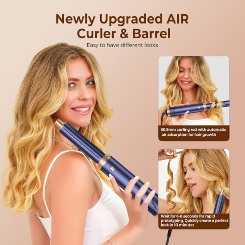 5 in 1 Blow Dryer Brush, Upgrade Hair Dryer Brush Air Curler Air Curl Wrap - Image 2