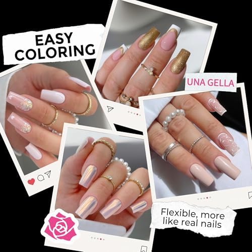 UNA GELLA Medium Square Soft Gel Nail Tips 216pcs - Image 3