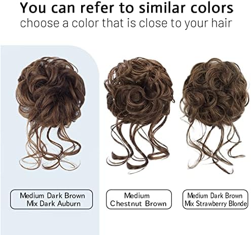 HMD 5 Pieces Messy Hair Bun Hairpiece Tousled Updo for Women - Image 5
