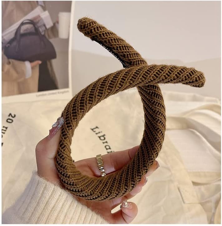 Headbands for Women, Wide Knitted Hairbands Non Slip Women Headband 4pcs - Image 4