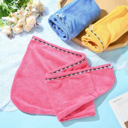 3Pcs Microfiber Hair Towel Wrap Quick Dry Soft Hair Turban for Women - Image 5