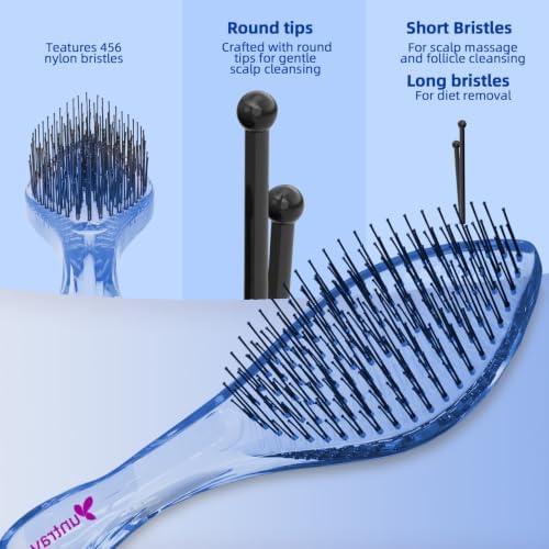 Detangling Hair Brush for Wet & Dry Hair (Blue) - Image 4
