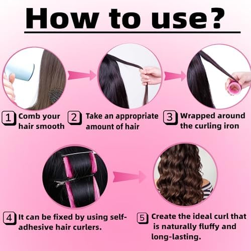 18 Pcs Velcro Hair Rollers, Self Adhesive Hair Rollers for Women with 3 Sizes (6 Large, 6 Medium, 6 Small) with 10 Metal Hair Clips, Volume Curling Tools for Long Medium Short Hair - Image 5