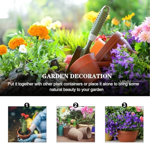 LIOOBO 50pcs Plastic Bonsai Training Pots Round Planters - Image 3