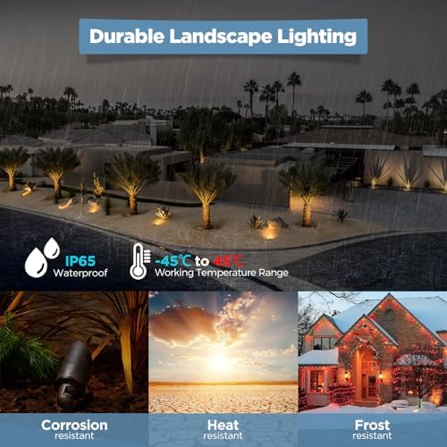 Gardencoin Solid Brass Outdoor Landscape Spotlights, 12V Heavy Duty Low Voltage LED Spot Light Waterproof for Garden and Yard Up Lighting, Bronze Accent Lighting Fixture Without MR16 Bulb, 6 Pack - Image 6