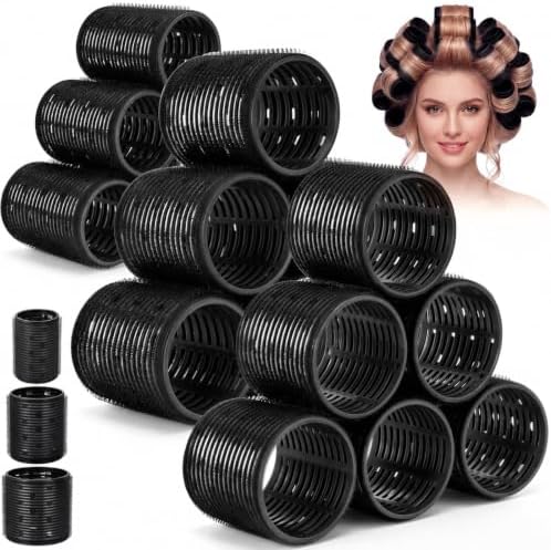 Therwen 18 Pcs Thermal Hair Roller for Women with Long Hair,Black by Therwen
