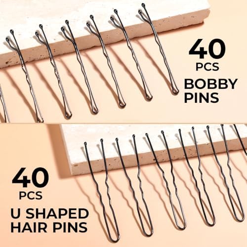 YGDZ 200 PCS Donut Hair Bun Maker Set, 4 Hair Donuts, 10 Black Buns Hair Nets, 80 Bobby Pins for Women, Girls, Dance Competition Must Haves, Dance Hair Accessories, Ballet Bun Kit, Black - Image 7