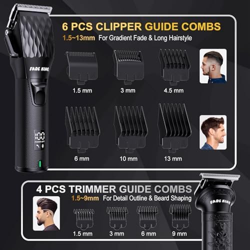 FADEKING® Hair Clippers for Men, Cordless Barber Clipper & Trimmer Set - Image 6