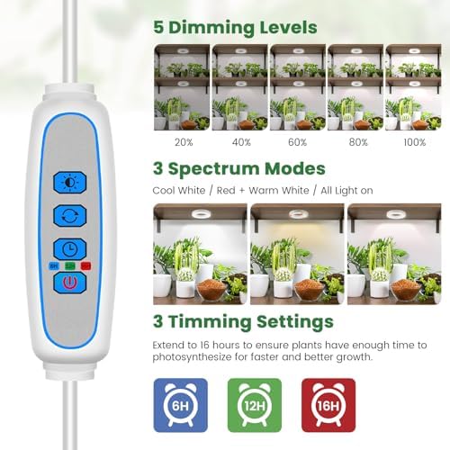 3.5" Grow Lights for Indoor Plants, 36W Full Spectrum Plant Light - Image 6