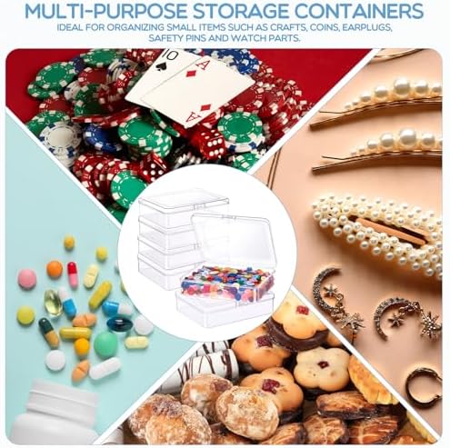 Jetec 30 Pieces Small Clear Plastic Storage Box, 5 x 4 x 1.3 Inch - Image 5