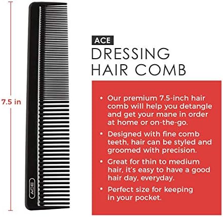 GOODY Hair Ace Dressing Hair Comb, 7.5 Inch, Black, 1 Count - Image 3
