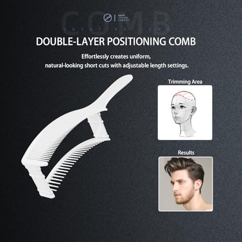 NebulaBloom Professional Hair Cutting comb, Fading Comb, Dual-Layer Fast and Convenient Trimming, Interchangeable Left/Right-hand Self Haircut comb Kit, hair Styling DIY Haircuts, groom tool - Image 6
