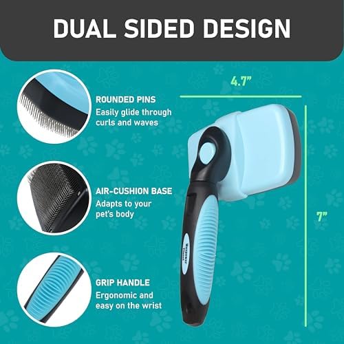 Maxpower Planet Pet Grooming Brush, Shedding Undercoat Rake, Dogs - Image 2