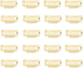 20pcs 9-Teeth Stainless Snap Hair Clips, Hair Extension Clips, Wig Accessories Clip, Diy Clips for Hairpieces Wigs (Beige) by FeiHong