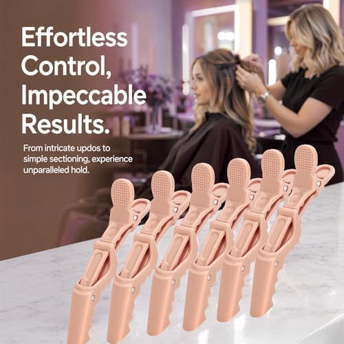 30 Pack Alligator Hair Clips, Sectioning Clips for Salon Coloring, Cutting & Styling, Durable Plastic Barber Hairdressing Tools, Strong Grip Crocodile Clips for Women Men Kids (Dusty Pink) - Image 5
