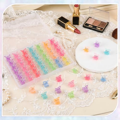 80Pcs 0.6In Mini Butterfly Hair Claw Clips for Girls Women Small Barrettes - Image 5