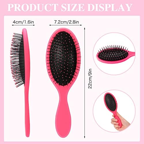 Nuenen 6 Pcs Wet Detangling Hair Brush, Dry Soft Bristle, Bright Colors - Image 2