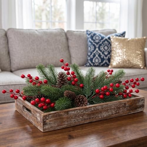 Daynight 6 Bundles Artificial Pine Stems for Outdoor Christmas Decorations - Image 3