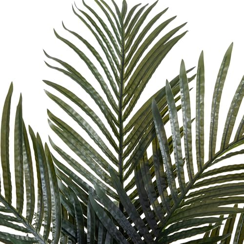 Nearly Natural 6ft Golden Cane Palm Tree, Artificial Double Stalk with Lifelike Leaves, Bendable Branches, Includes Nursery Planter, Ideal for Indoor Decor, Vibrant Green - Image 3