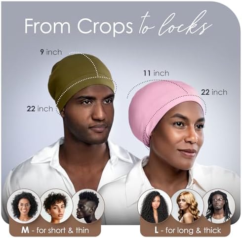 Silk Satin Hair Bonnet for Sleeping - Black Women & Men's Sleep Cap - Image 6