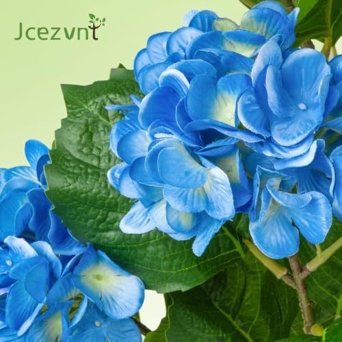 Artificial Hydrangea Tree 2 Pack, 3FT Faux Hydrangea Plant in Pot with Blue Flowers, Greenery Potted Plant for Indoor Outdoor Office Home Porch Decor, Blue - Image 2