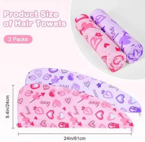 FIOBEE Microfiber Hair Towel Wrap for Kid Girls Rapid Drying Hair Turbans - Image 6
