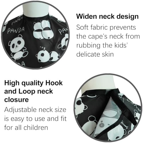 Pelocapa Barber Hair Cutting Salon Cape for Kids - 39”× 51”(Panda) - Image 2