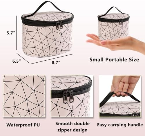 Portable Wig Storage Box - Hair Extension Accessories Carrying Travel Case Makeup Tool Organizer to Store Hairpieces, Decorations, PINK - Image 2