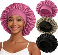 ZHENSILK 3PCS Silk Sleep Bonnet for Women, Large Satin Hair Caps with Elastic Band for Curly Hair and Frizz Control by ZHENSILKFocusonhaircare