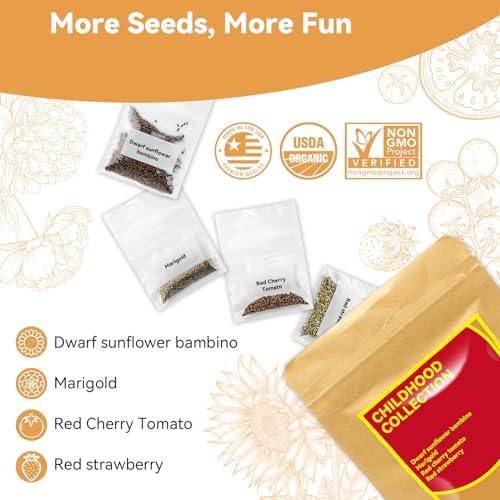 inbloom Vibrant Wildflower & Fruit Mixd Seed Pod Kit for AeroGarden, Ahopegarden Hydroponics Growing System, 7-Pods (350+ Seeds, Include Dwarf Sunflower, Marigold, Red Cherry Tomato, Red Strawberry - Image 2