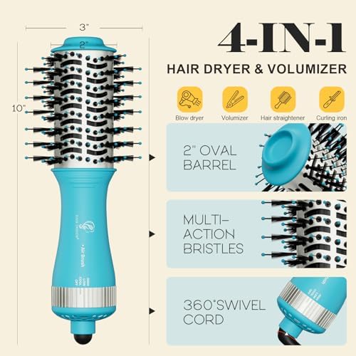 Travel Size Mini Hot Air Dryer Straightener & Curler Brush - Image 5