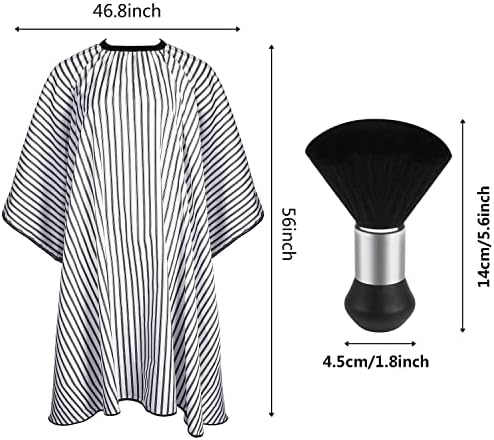 FEBSNOW Barber Cape Professional Hair Cutting Cape with Neck Duster Brush - Image 2