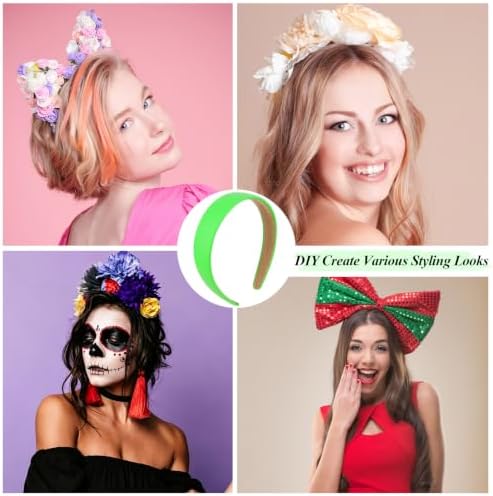 Green Headband 1 Inch Faux PU Leather Hairband for Women and Girls - Image 7
