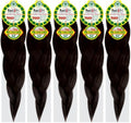 RastAfri Freed’m Silky Braid 24” – 5 Packs | 100% Afrelle Modacrylic Fiber from Kanekalon | Soft, Safe, Silky & Flexible Pre-Stretched Braiding Hair – Natural Look, Easy to Work With (#1B) by Rast+A+Fri
