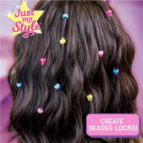 Just My Style Tinsel Hair Stylist Studio, Fairy Hair Tinsel Kit, 9 Colorful Tinsel Strands & Hair Beading Tool, Hair Extensions for Kids, Fun Hair Accessories for Teens, Great Gifts for Preteens - Image 6