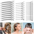Metal Alligator Hair Clips for Women，Duck Billed Hair Pins 52pcs, Silver Professional Styling Hair Clips for Long Hair Cutting & Needle Rolling& Give Gift- Viywicz by Unknown