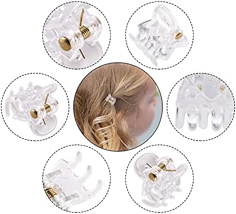 YOHAMA 36PCS Clear Mini Hair Claw Clips for Women & Girls Bangs Clamp Clip - Image 3