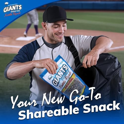 GIANTS Kettle Roast Sweet & Salty Sunflower Seeds - Sunflower Seeds Bulk, Sunflower Seed Snack to Eat, Roasted Sunflower Snack with 8g Protein Per Serving - 12 oz Bag - Image 5