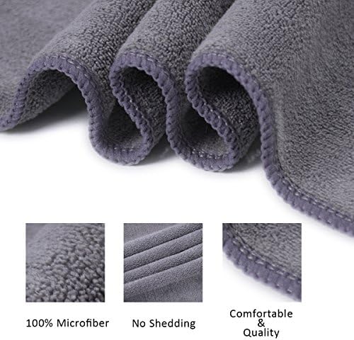 JML Microfiber Towels, Bath Towel Sets (6 Pack, 27" x 55") - Extra Absorbent, Fast Drying, Multipurpose for Bath, Swimming, Fitness, Sports, Yoga, Grey, Yellow, Green - Image 3