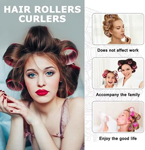 Self grip hair roller set,Hair roller set 18 pcs,Hair rollers with hair roller clips and comb,Salon hairdressing curlers,DIY Hair Styles, Sungenol 3 Sizes blue Hair Rollers in 1 set - Image 6