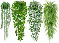 Palonu Artificial Hanging Plants for Shelf, 4 Pack Fake Potted Greenery Plant Faux Mandala Vine, String of Pearls, Ivy Vine,Persian Grass Fern in Pot for Desk Home Bathroom Farmhouse Room Table Decor by Palonu