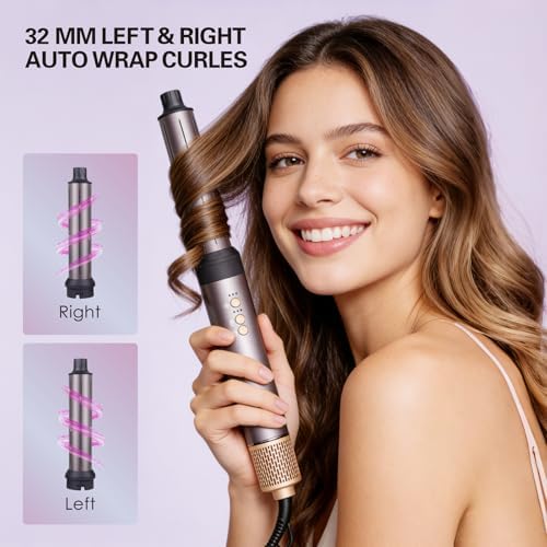 7 in 1 Hot Air Styler 110,000 RPM High Speed Blow Dryer for Women Fast Drying Curling, Volumizing & Straightening Includes Travel Case - Image 3