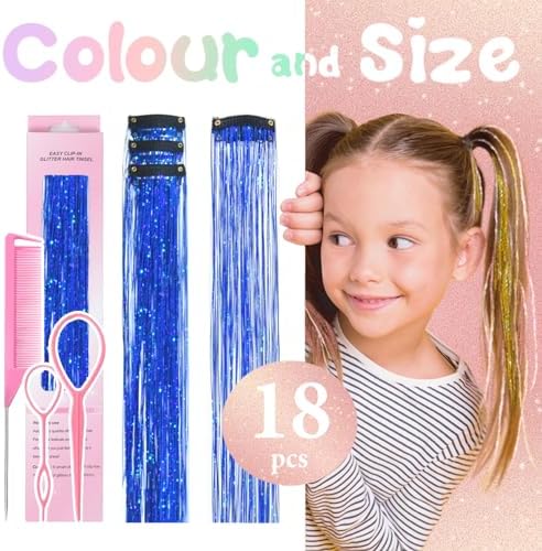 Hair Tinsel Clip in Blue Fairy Hair Tinsel Kit - Image 3