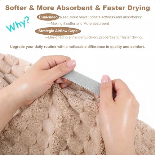 Super Soft Microfiber Hair Towels 2-Pack Lage Size (24x42 inch) for Girls - Image 4
