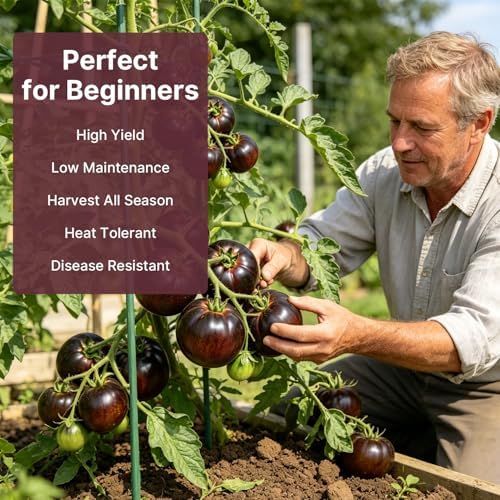 Groundio Cherokee Purple Tomato Seeds, 100+ Seeds, Solanum lycopersicum - Image 6