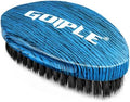 360 Curved Wave Brush For Men & Beard - Medium Hard Palm Wave Hair Brushes Wave Styler Great for Wolfing - Made with Beech Mix Boar & Nylon Bristle Brush for Barbers & Daily Use Black Hair (Blue) by Goiple